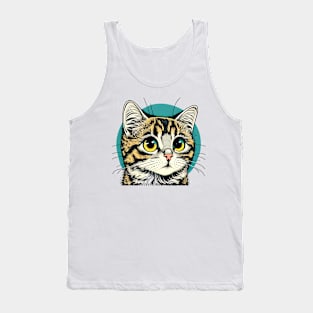 Cat Face Lover Design Tank Top